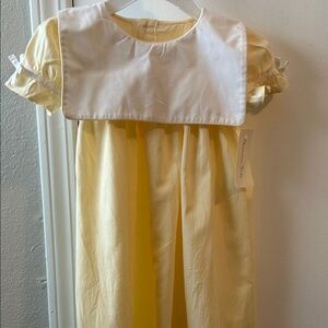 Yellow Dress with White Collar